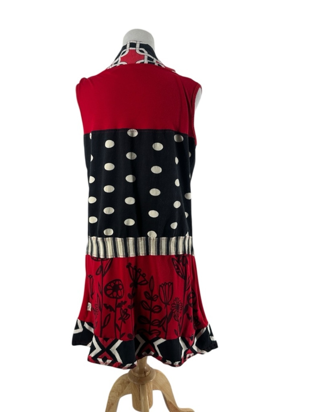 Savage Culture Boho Patchwork Tunic Dress Mini Sleeveless Lagelook Artsy Chic - Picture 9 of 10